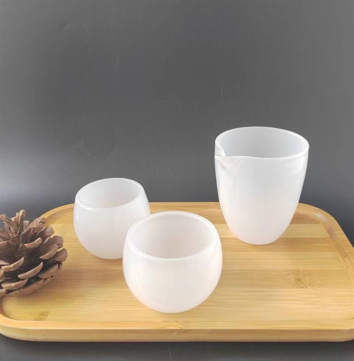 White Jade Tea Cup, Chinese Kungfu Tea Cups Set,White Jade,Yangzhi Jade Tea Sets,gaiwan Tea Set, Pure White Tea Sets For Adult (White Jade-Pure White)